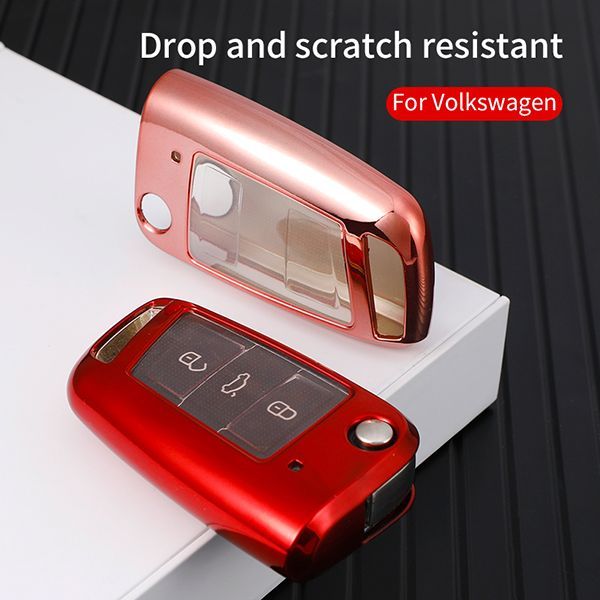 For Passat  TPU protective key case black or red color, please choose