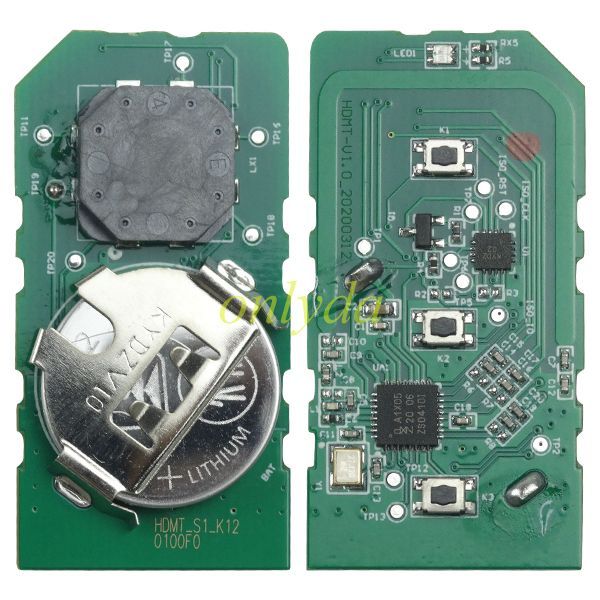 For KYDZ Brand Honda motor 3 button  smart remote K12 433MHZ with 47chip