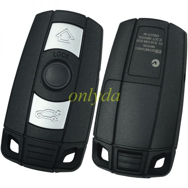 For BMW CAS3 3 button KEYLESS remote key with PCF7945/7953 chip  Hitag2+EE 868MHZ/434mhz/315mhz,  for bmw 1、3、5、6、X5，X6，Z4 series