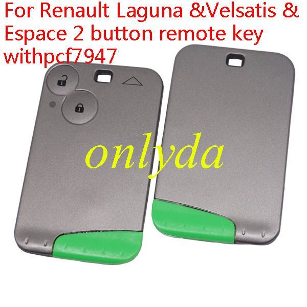 For Renault Laguna &Velsatis & Espace Renault:Laguna II 2 button card pcf7947-434mhz key profile:Renault Smart