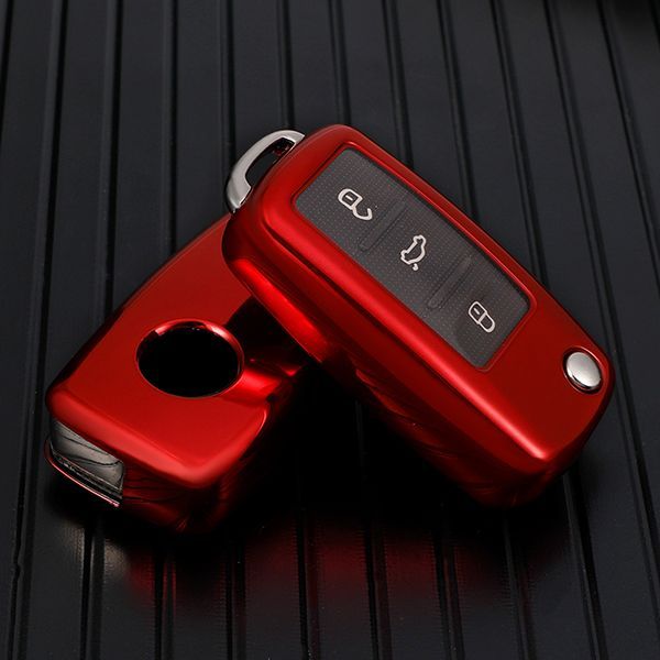 For VW TPU protective key case  black or red color, please choose