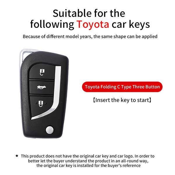 For Toyota TPU protective key case  black or red color, please choose