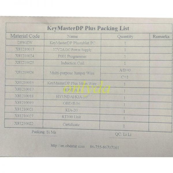 OBDSTAR key master DP plus C model same as X300 DP Plus C full fuction modle (Green color)