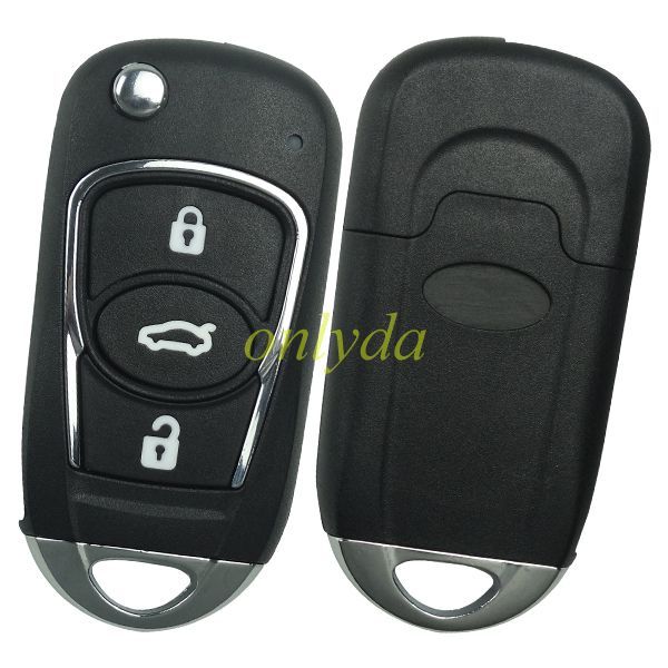 For Hyundai 3 button flip remote key shell