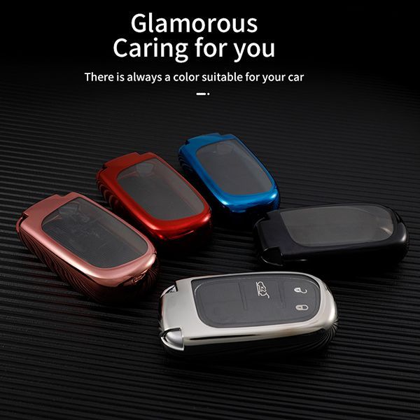For Jeep Guide/Free Light/Freeman/Grand Cherokee/Grand Commander TPU protective key case , please choose the color
