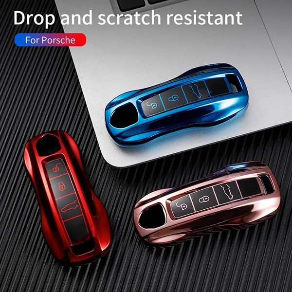 For Porsche 3 button TPU protective key case please choose the color
