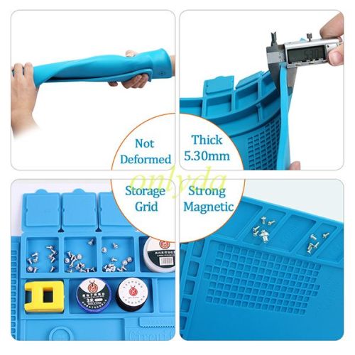 For Repair Pad Insulation Heat-Resistant Soldering Station Silicon Soldering Mat Work Pad Desk Platform for BGA Soldering Station