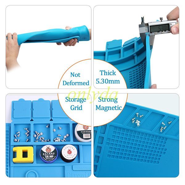 For Repair Pad Insulation Heat-Resistant Soldering Station Silicon Soldering Mat Work Pad Desk Platform for BGA Soldering Station