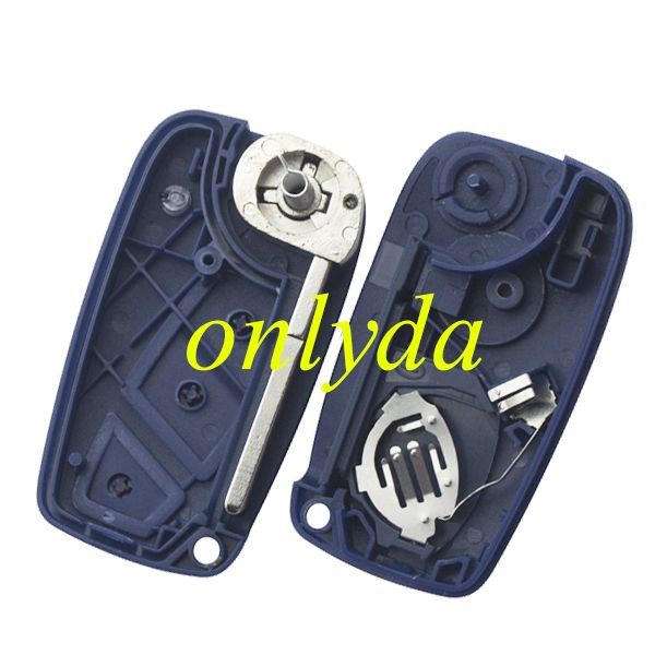 For Fiat Delphi BSI 2 button remote key  433.92Mhz Transponder: ID46 – PCF7946 Crypto  / Hitag2 (Blue) As Model:  (Delphi BSI System) Fiat:Fiorino 2008-2017 QUBO 2008-2016 Peugeot:Bipper CITROEN:Nemo