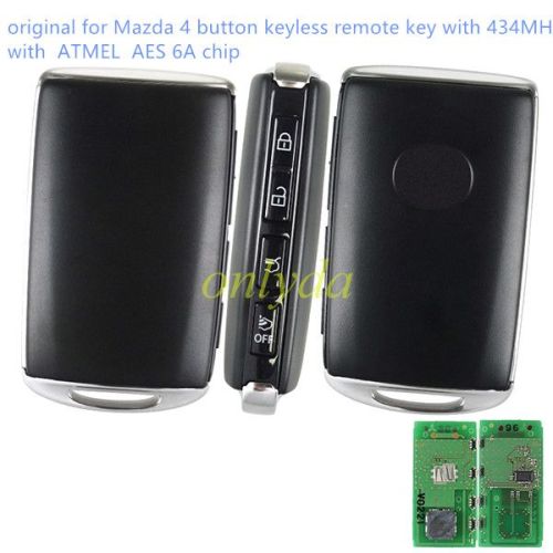 For  OEM   Mazda 4 button keyless remote key with 434MHZ with  ATMEL  AES 6A chip