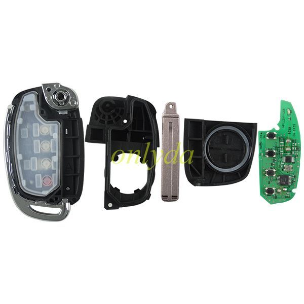 Original Hyundai 3+1 button remote key with 434mhz MP13Y-23 95430D3000 FCCID:TQ8-RKE-4F25 for 2015-2019 Hyundai Tucson chip： 4D70  CHIP-015B1 J085A original PCB + original chip+aftermarket shell