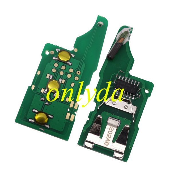 For   VW 2 button remote key with 433mhz & ID48 glass chip 5KO 959 753AB