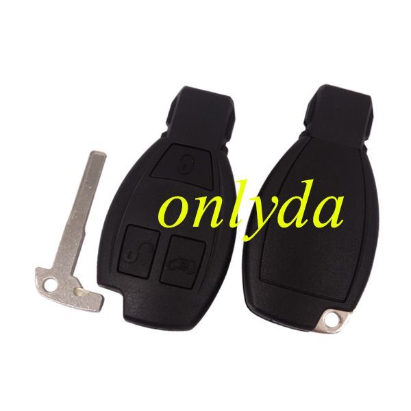 For Benz 3 button remote key shell with badge