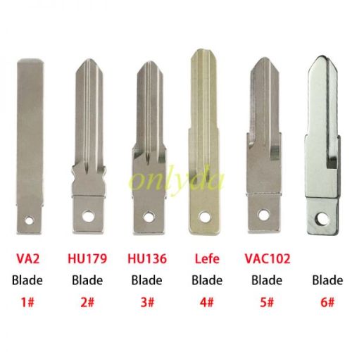 For Renault 2 button remote key with PCF7961M(HITAG AES) chip，434mhz  FSK ，please choose the blade