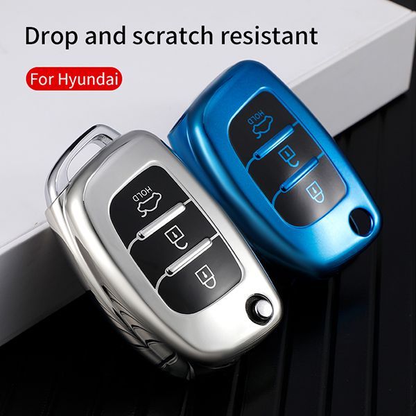 For Hyundai IX25 IX35 3 button  TPU protective key case,please choose the color