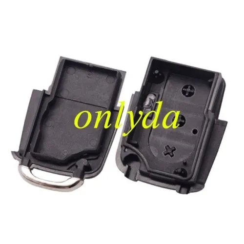 For  VW 3 button remote key blank  without battery clamp, the blade is HU66. (the key head connect face is square)