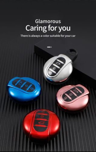 For BMW MINI cooper R55/R56/R60 3 button TPU protecive key case ,please choose the color