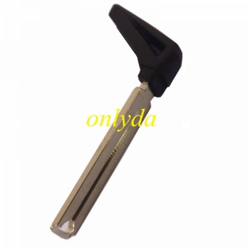 For emmergency key blade the outsise part with groove