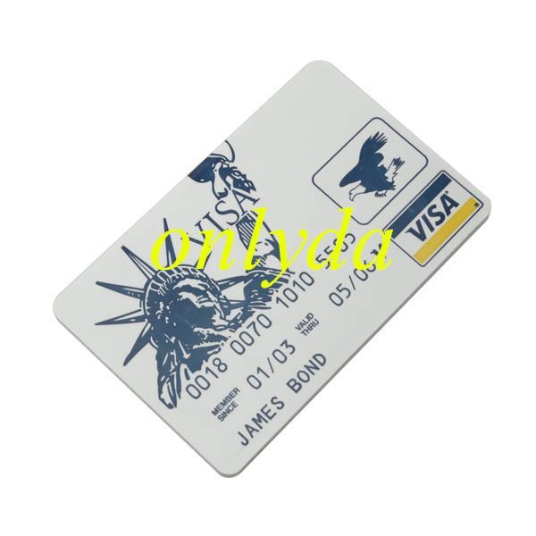 For Bank visa card machine and door lock pick toolJames bond 007, high-class locksmith needed tools.