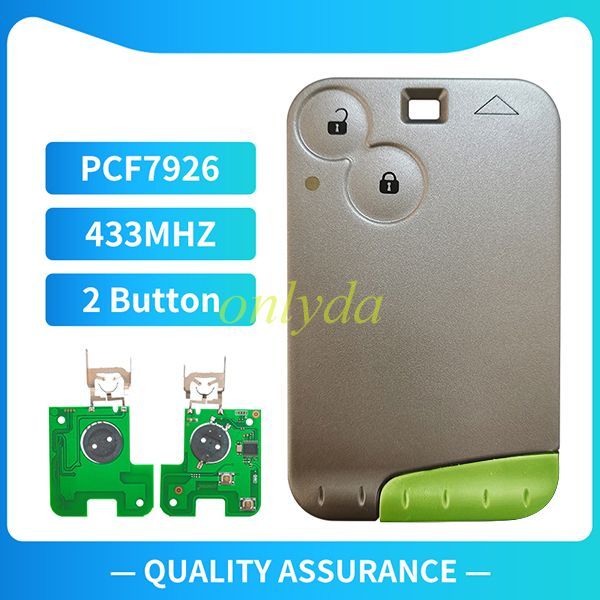 For Renault Laguna &Velsatis & Espace Renault:Laguna II 2 button card pcf7926-433mhz