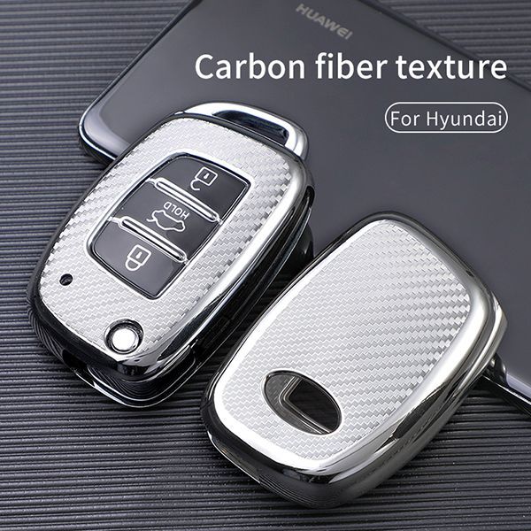 For Hyundai ix35 ix25 3 button  TPU protective key case,please choose the color