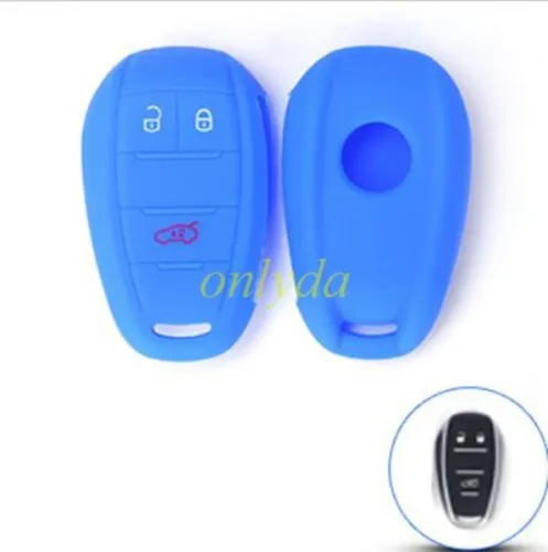 Alfa 3 button silicon key case  （Blue）