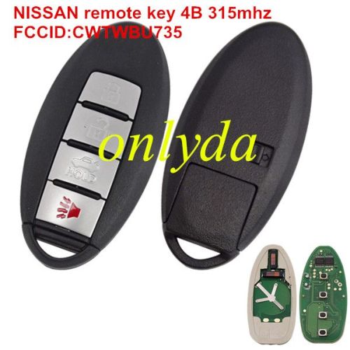 For NISSAN remote 315mhz FCCID:CWTWBU735  （can replace most of nissan unkeyless remote)