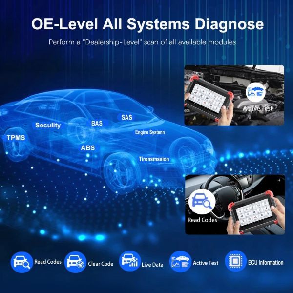 XTOOL D7 Full System Diagnostic Tools Key Programmer OBD2 Automotive Code Reader Key Coding Auto Vin OBDII Scanner Active Test