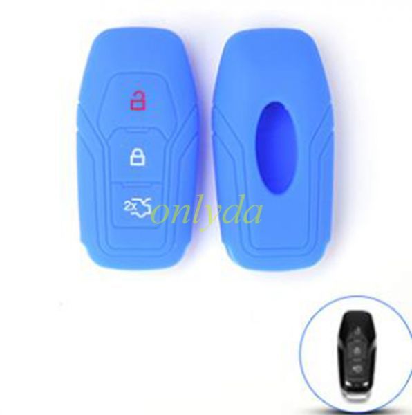 For Ford 2+1 button remtoe  key silicon case (Blue)