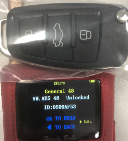 KYDZ Audi  A3 S3 MQB 3 button flip remote key with AES 48 Megamos AES MQB48 Chip  P/N: 8V0 837 220  8V0 837 220G 8V0 837 220F 434mhz ASK model 2012 -2015