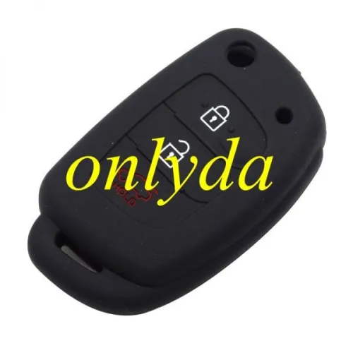 Hyundai 2+1 button silicon case (Black,Blue ,Red. Please choose the color)