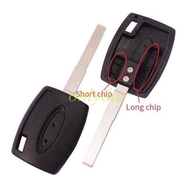 For Ford Focus transponer Key blank with badge(removable)