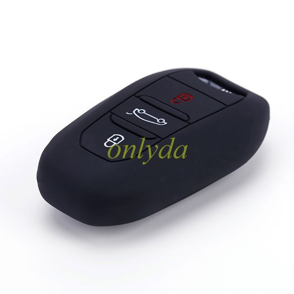 For Peugeot, Citroen 2+1 button silicon case (black,blue ,red. Please choose the color)
