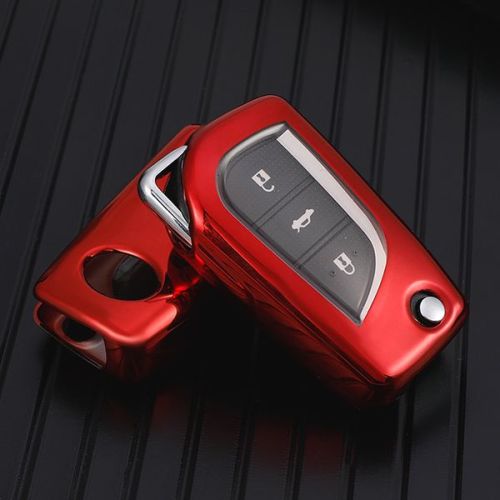 For Toyota TPU protective key case  black or red color, please choose