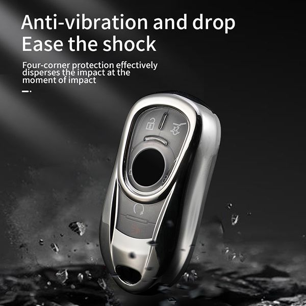 For Buick Chevrolet TPU protective key case  black or red color, please choose