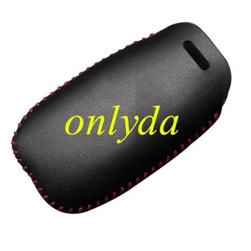 For Kia 3 button cowhide leather case K3 K3S K5 K4.Black Color
