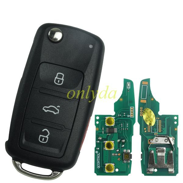 For VW 3 +1button remote key  with ID48 chip315mhz /434mhz Model Number is 5K0-837-202AD Switchable frequency
