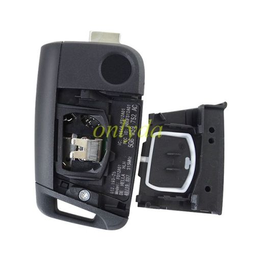 For  VW golf 7 3+1 button remote key with 315mhz MQB48 chip FCCID is 5G6 959 752 AC