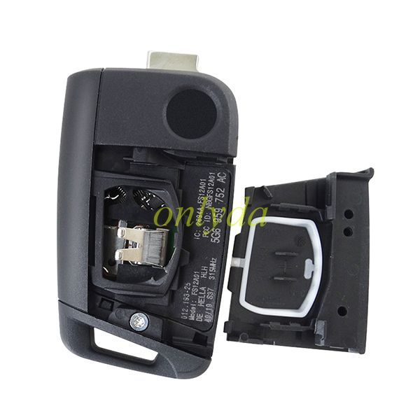 For  VW golf 7 3+1 button remote key with 315mhz MQB48 chip FCCID is 5G6 959 752 AC