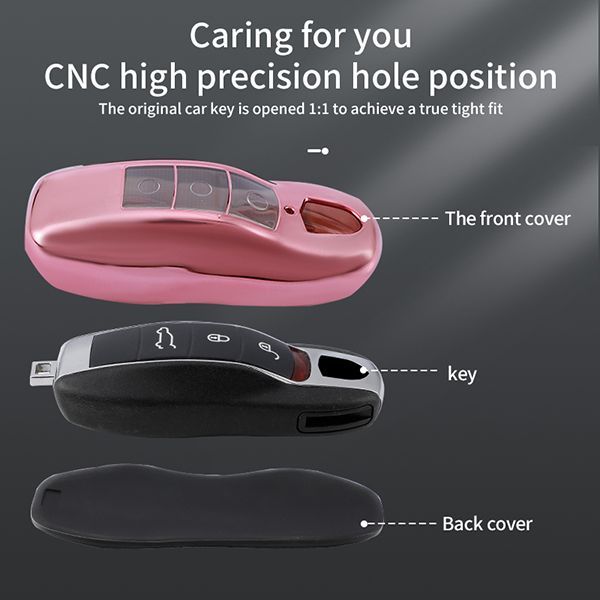 For Porsche TPU protective key case  black or red color, please choose