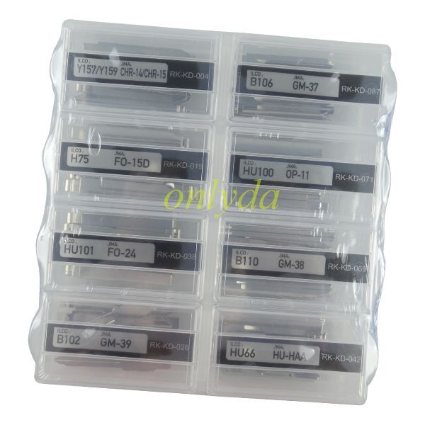 Flip blade key set Xhose and KeyDIY remotes-240 blades