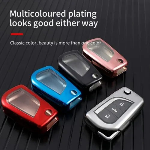 For Toyota TPU protective key case  black or red color, please choose