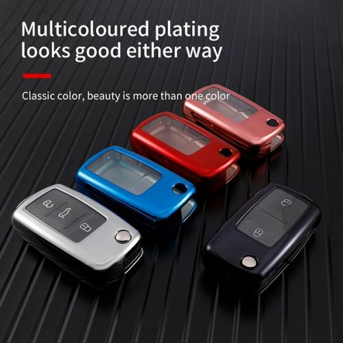 For VW TPU protective key case  black or red color, please choose