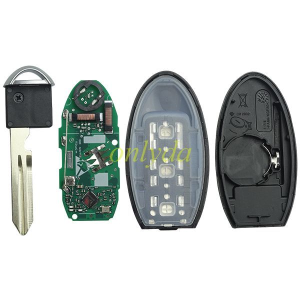 For Nissan 2+1 button remote key with  4A AES chip   434mhz