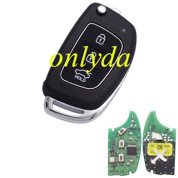 Original Hyundai 3 button remote key Genuine OEM PCB 95430-1RAA1 Remote Key FOB - for Hyundai Accent 11-14 with 434mhz  MP12R-23 954301RAA1 Original PCB+ Aftermarket shell