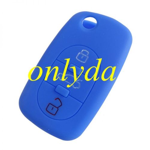 Audi 3 button silicon case (Black,Blue ,Red, Please choose the color)