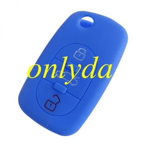 Audi 3 button silicon case (Black,Blue ,Red, Please choose the color)