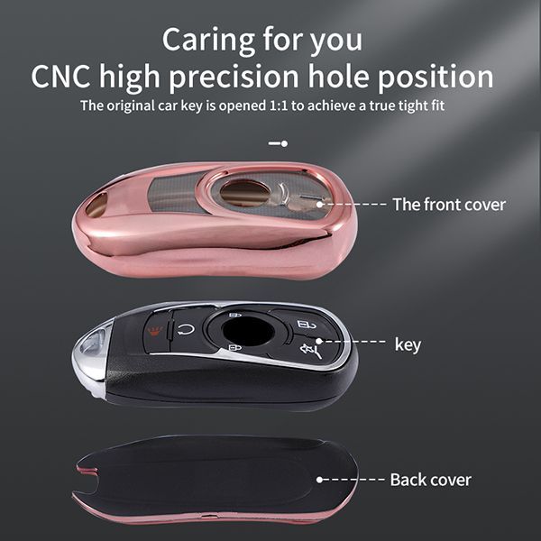 For Buick Chevrolet TPU protective key case  black or red color, please choose