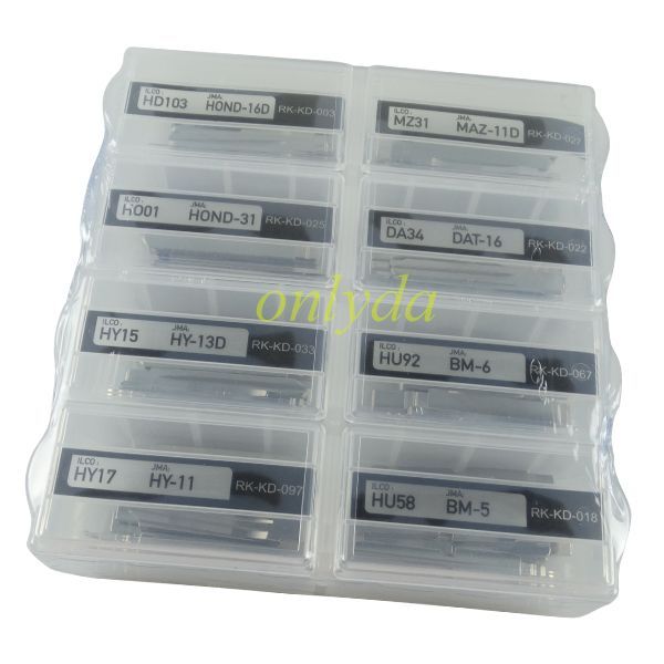 Flip blade key set Xhose and KeyDIY remotes-240 blades
