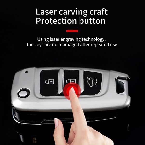 For 2020 Hyundai Elantra 3 button  TPU protective key case,please choose the color
